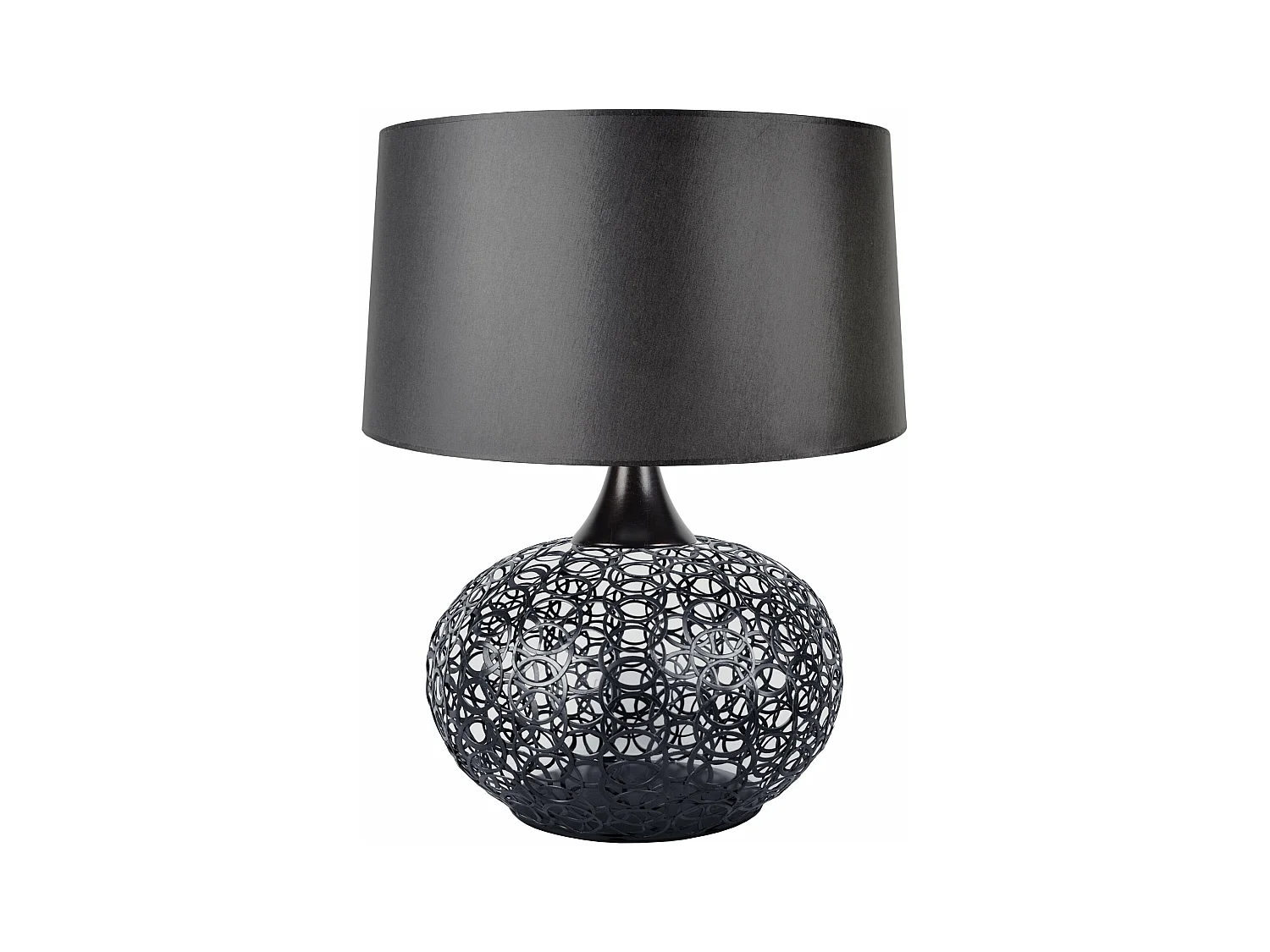 Lampe a poser globe métal  anthracite 70 cm.