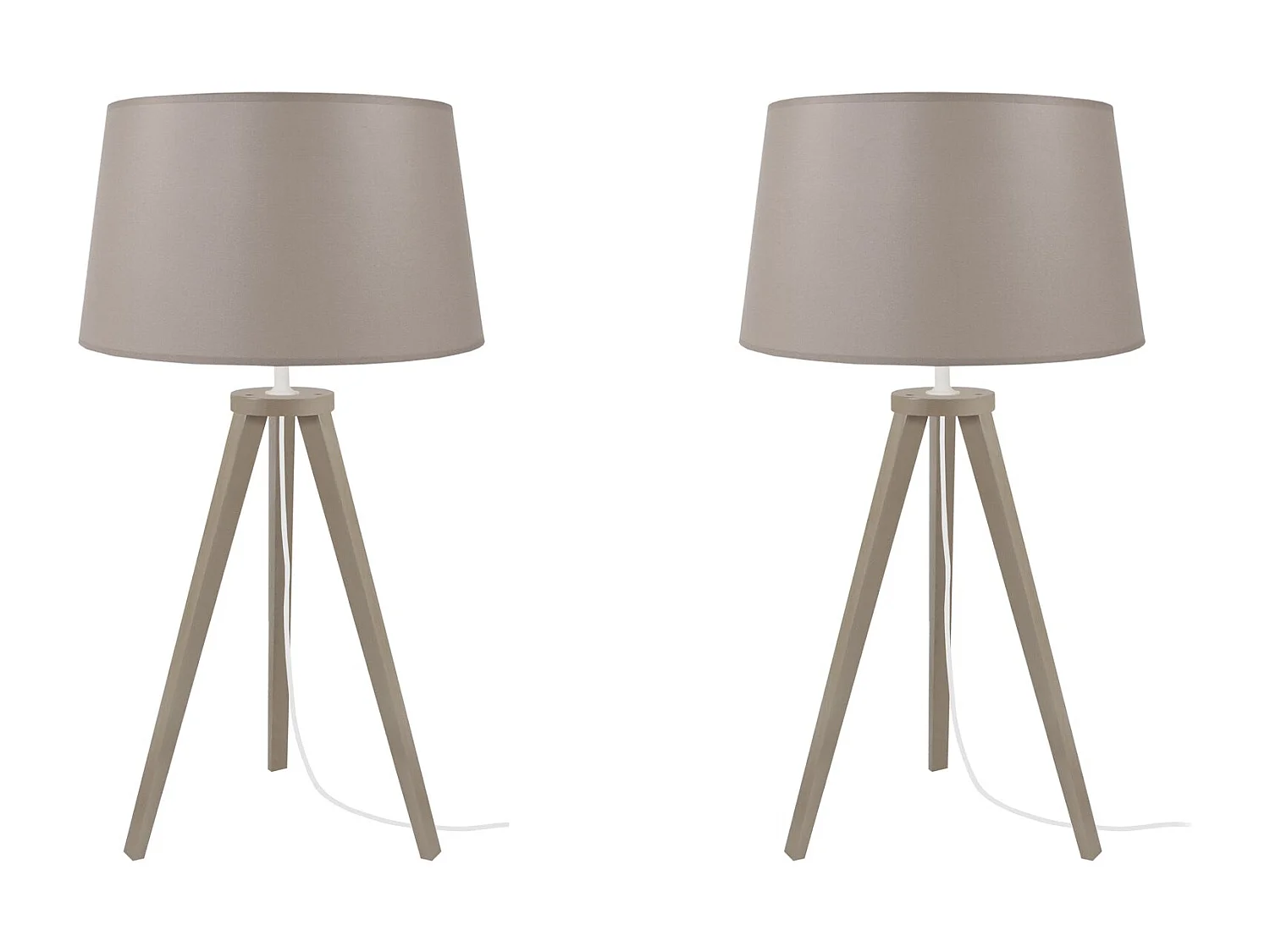 Candeeiro de mesa TOSEL HOD B LT2 tecido coluna cilíndrico D30 x  H54  cm