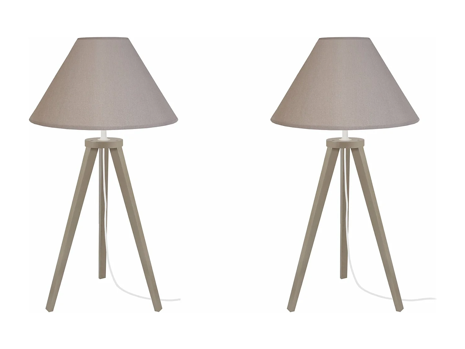 Candeeiro de mesa TOSEL HOD B LT2 tecido coluna tambor D30 x  H56  cm