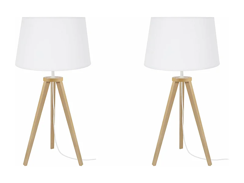 Candeeiro de mesa TOSEL HOD B LT2 tecido coluna cilindro D30 x  H54  cm