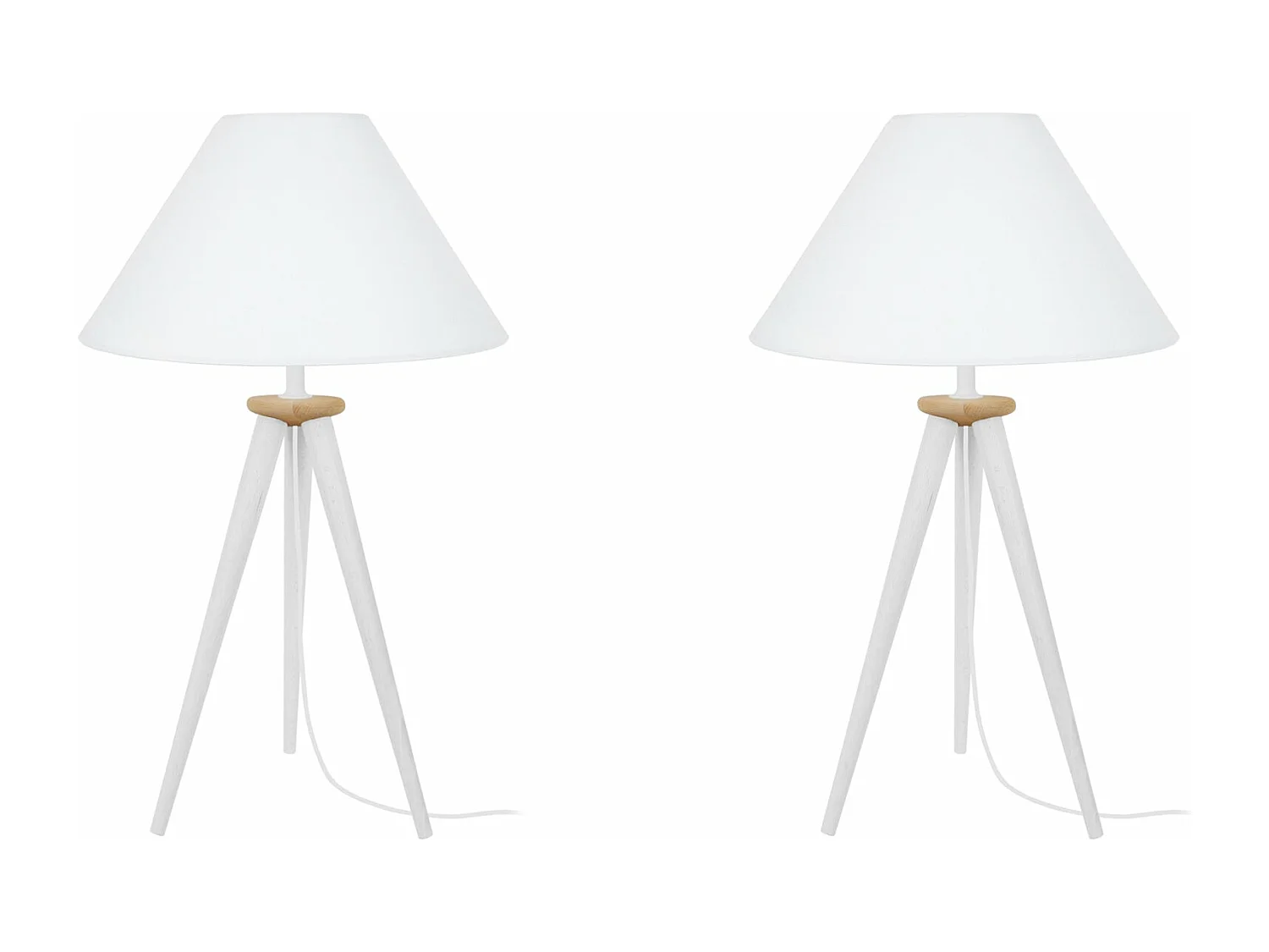 Candeeiro de mesa TOSEL HOD B LT2 tecido coluna cone D30 x  H56  cm