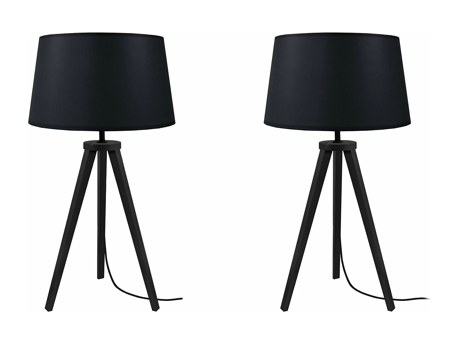 Candeeiro de mesa TOSEL FRIGGA LT2 tecido coluna cinza D20 x  H51  cm