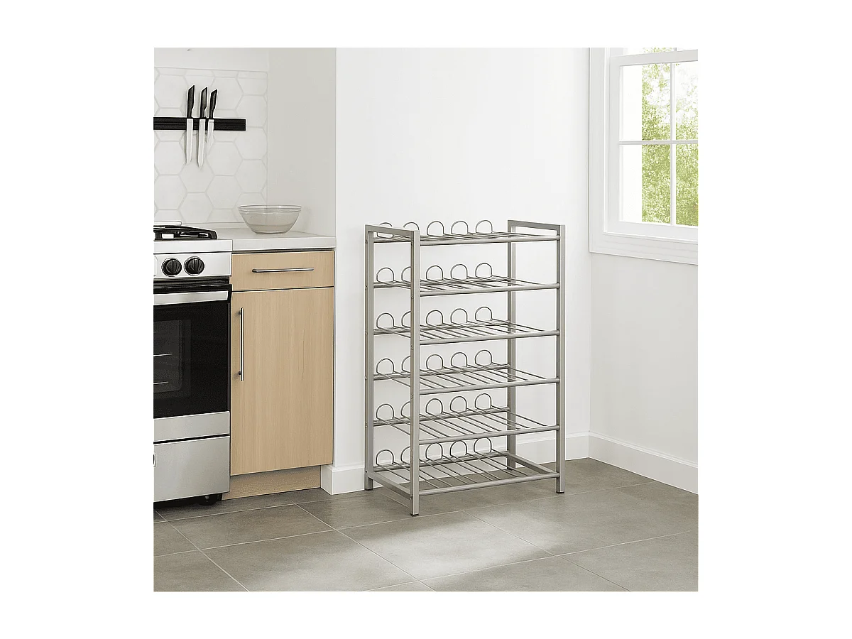 Casier à bouteilles en métal - H90 cm