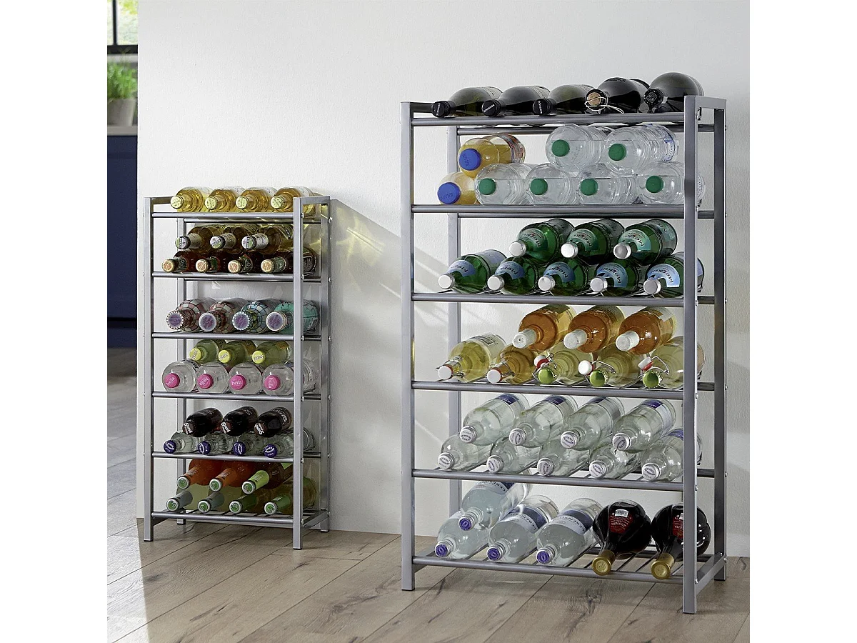 Casier à bouteilles en métal - H90 cm