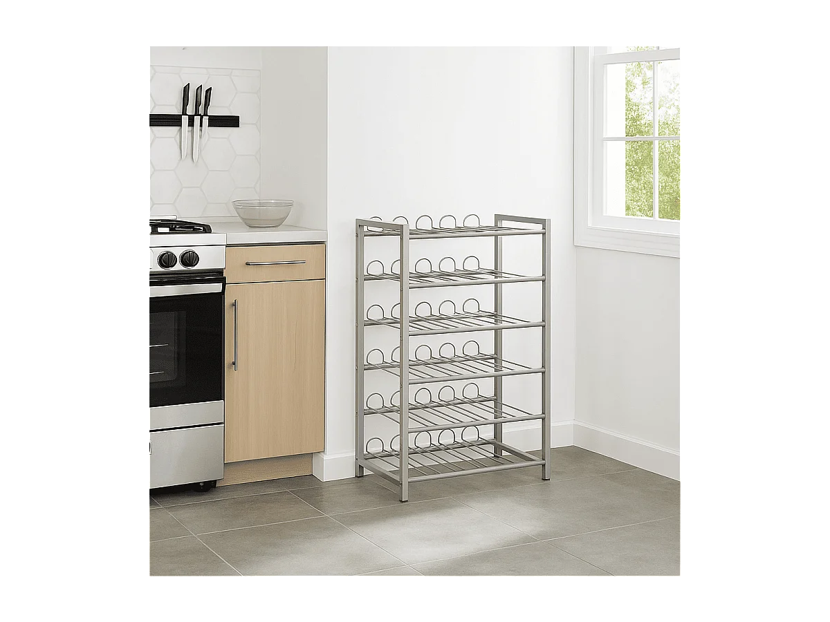 Casier à bouteilles en métal - H90 cm