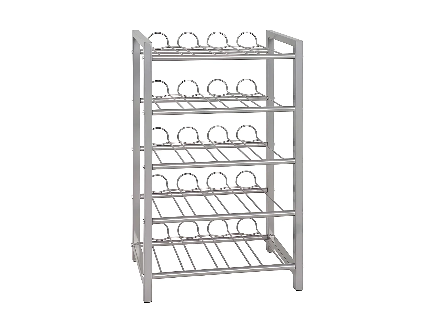 Porte Bouteilles 5 Niveaux "Akena" 59cm Argent