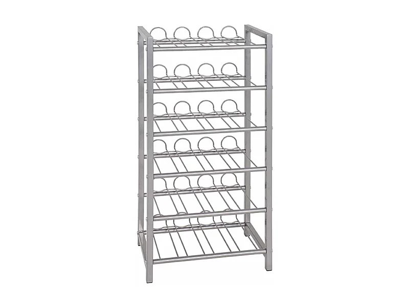 Porte Bouteilles 6 Niveaux "Akena" 72cm Argent