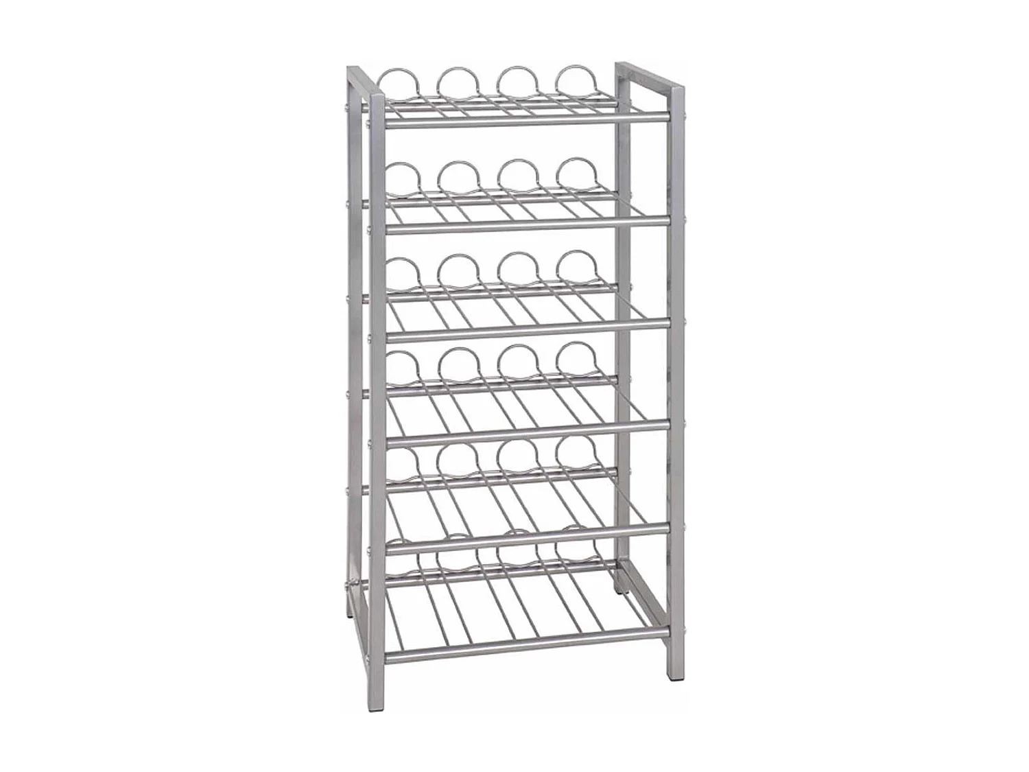 Porte Bouteilles 6 Niveaux "Akena" 72cm Argent