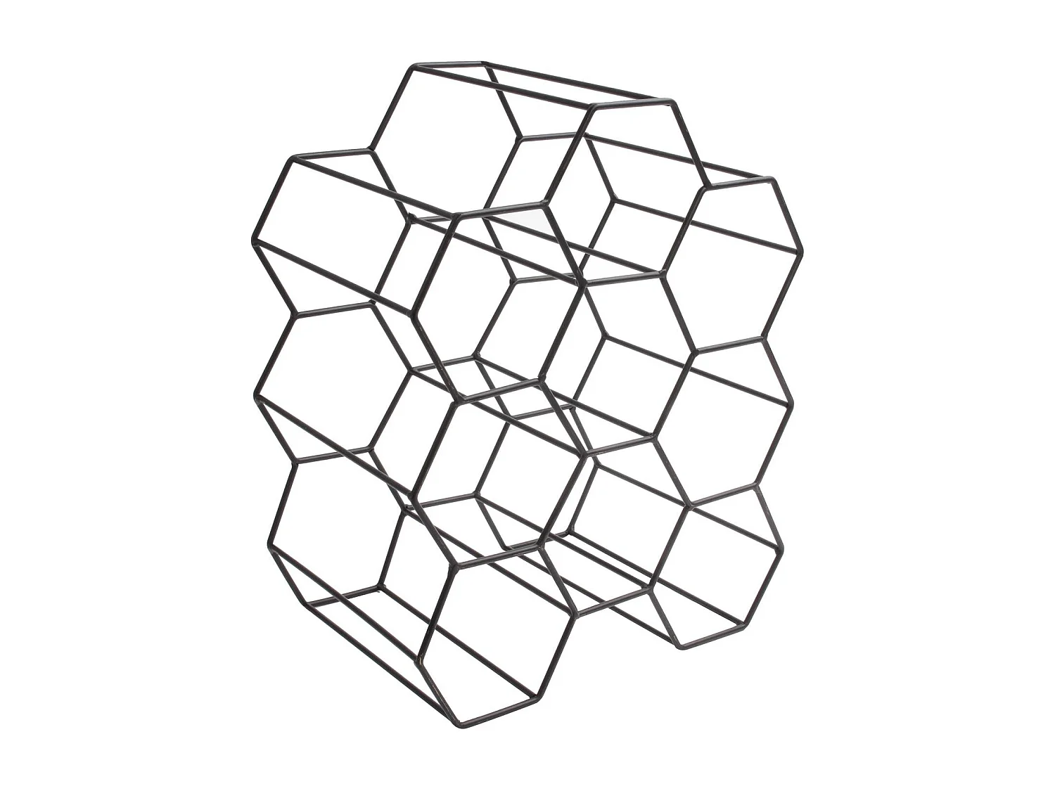 Casier A Bouteilles Filaire Noir Nid Dabeille Noir