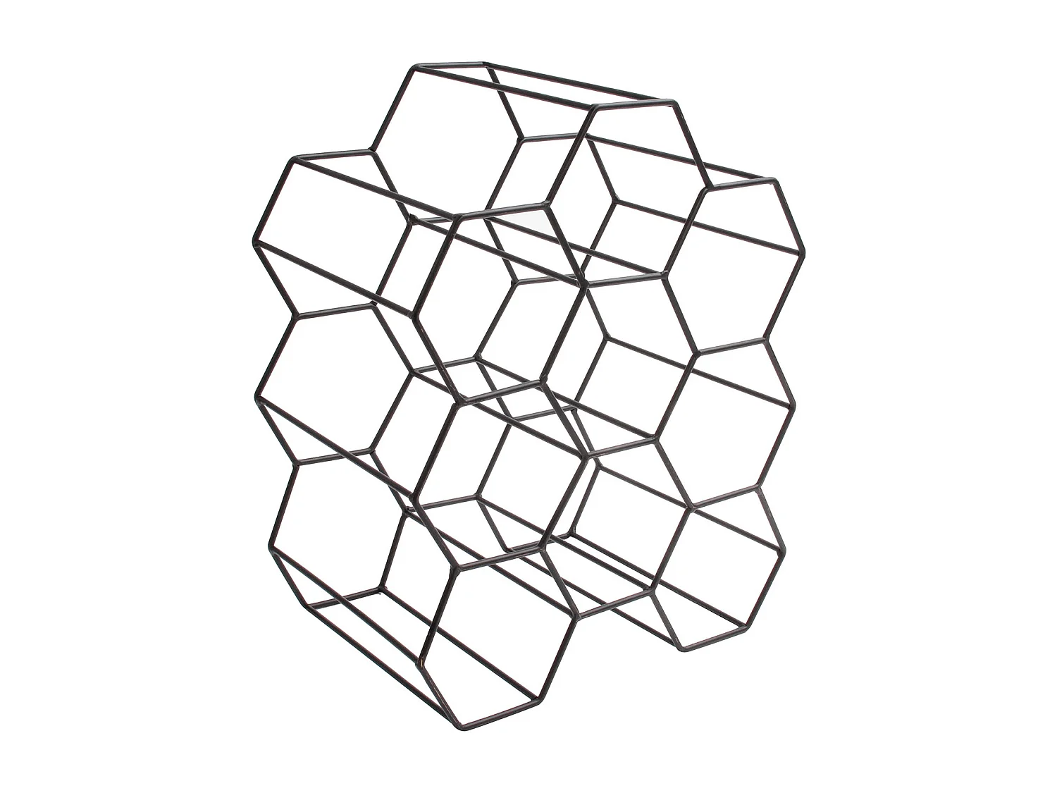 Casier A Bouteilles Filaire Noir Nid Dabeille Noir