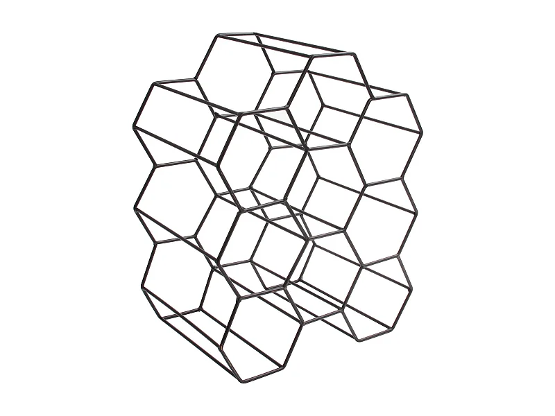 Casier A Bouteilles Filaire Noir Nid Dabeille Noir