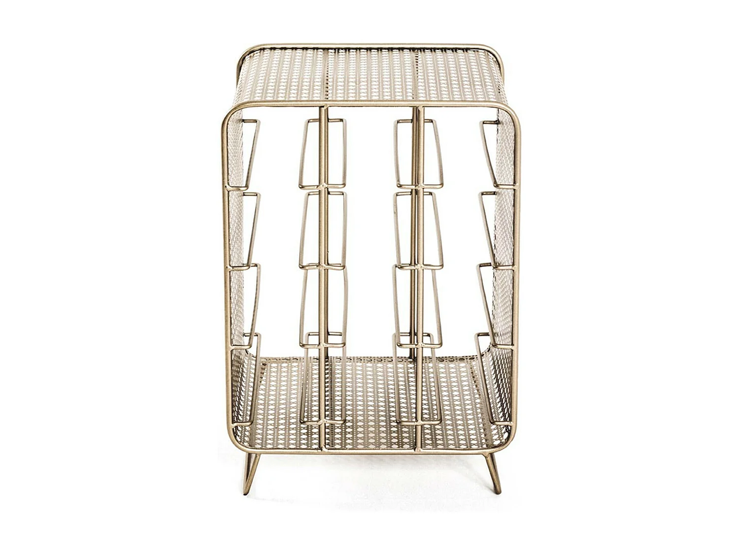 Porte-Bouteilles en Acier "12 Bouteilles" 46cm Or