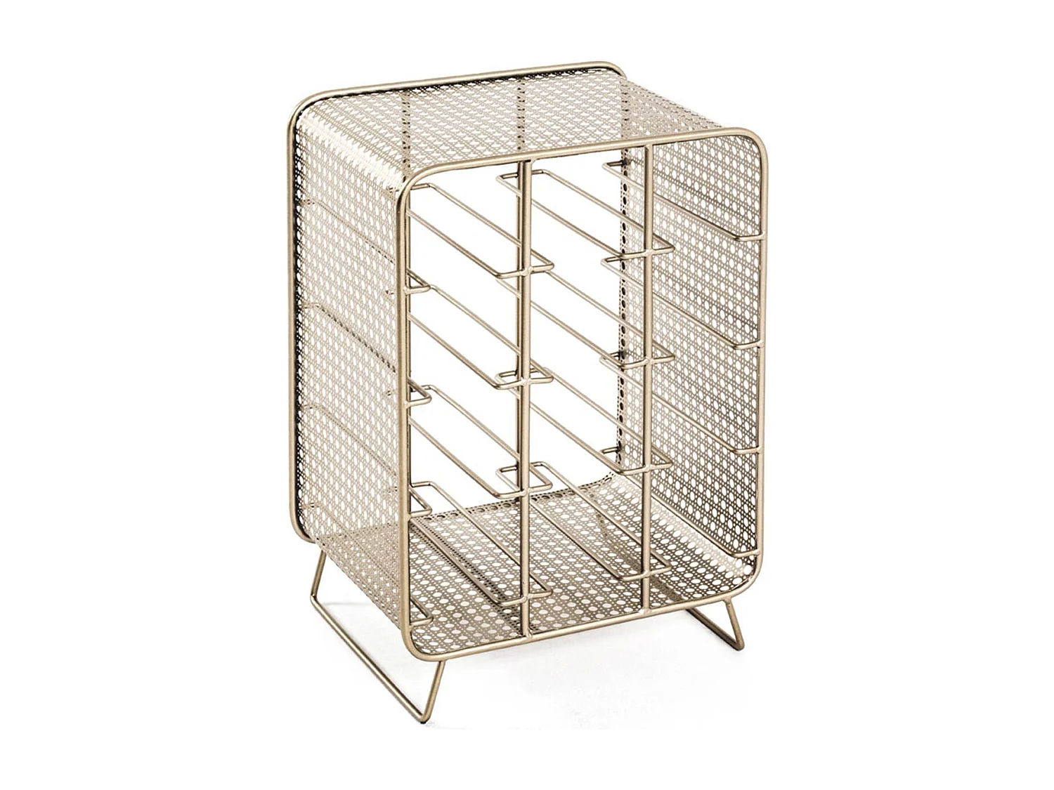 Porte-Bouteilles en Acier "12 Bouteilles" 46cm Or