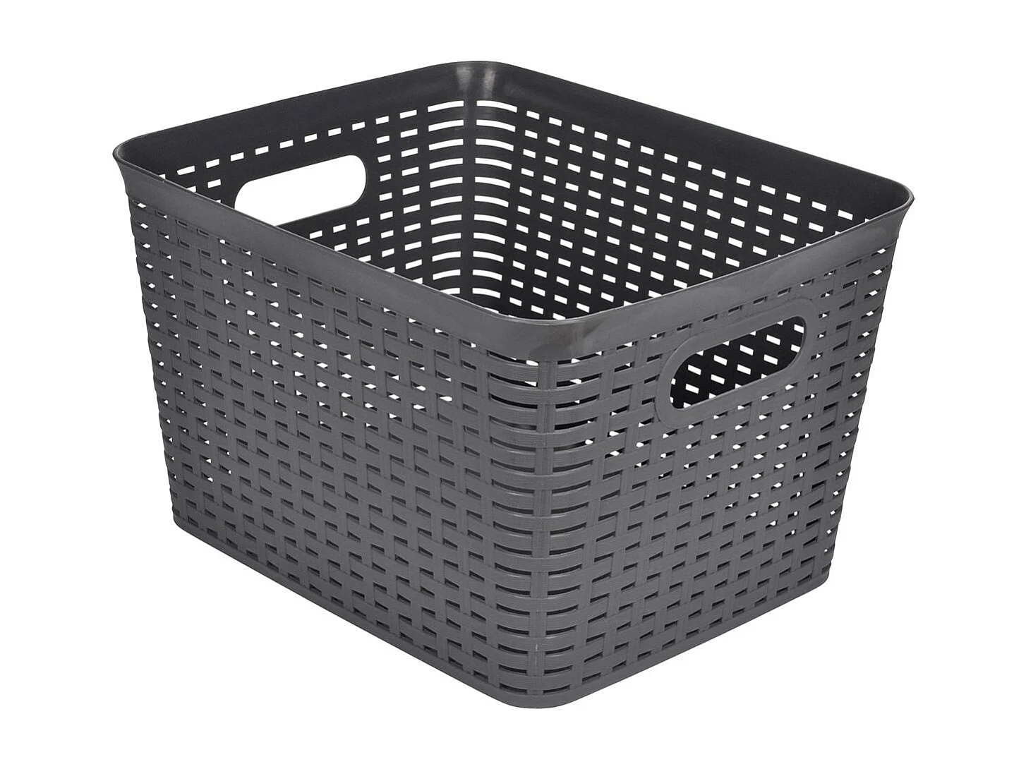 Panière à Linge "Effet Tressé" 13L Gris