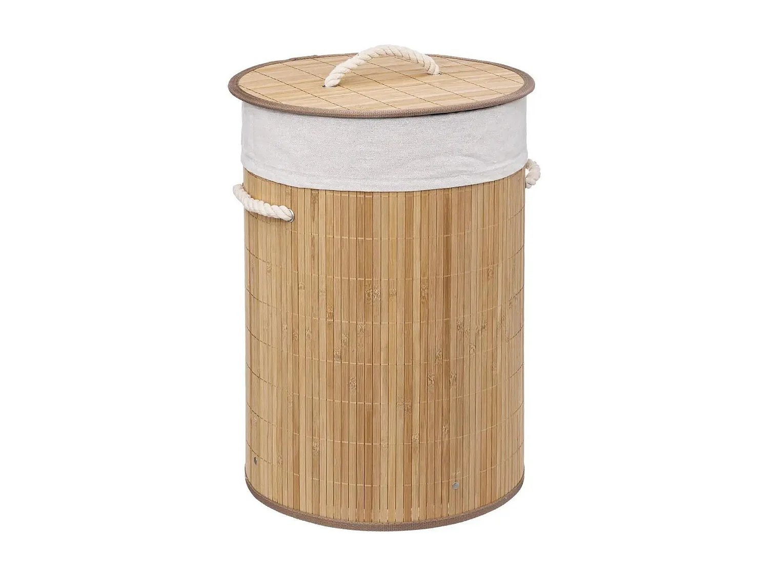 Panier à Linge Rond "Bambou" 48L Naturel
