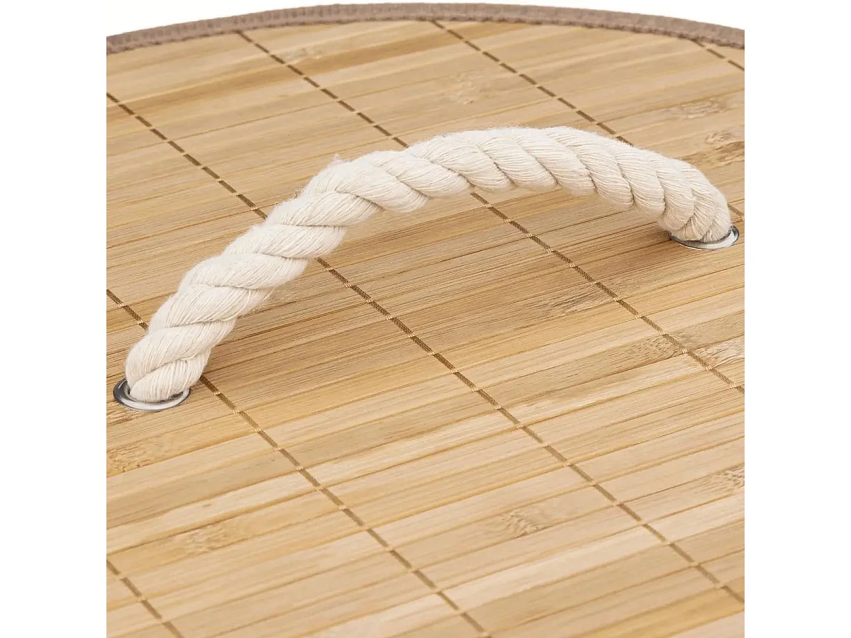 Panier à Linge Rond "Bambou" 48L Naturel