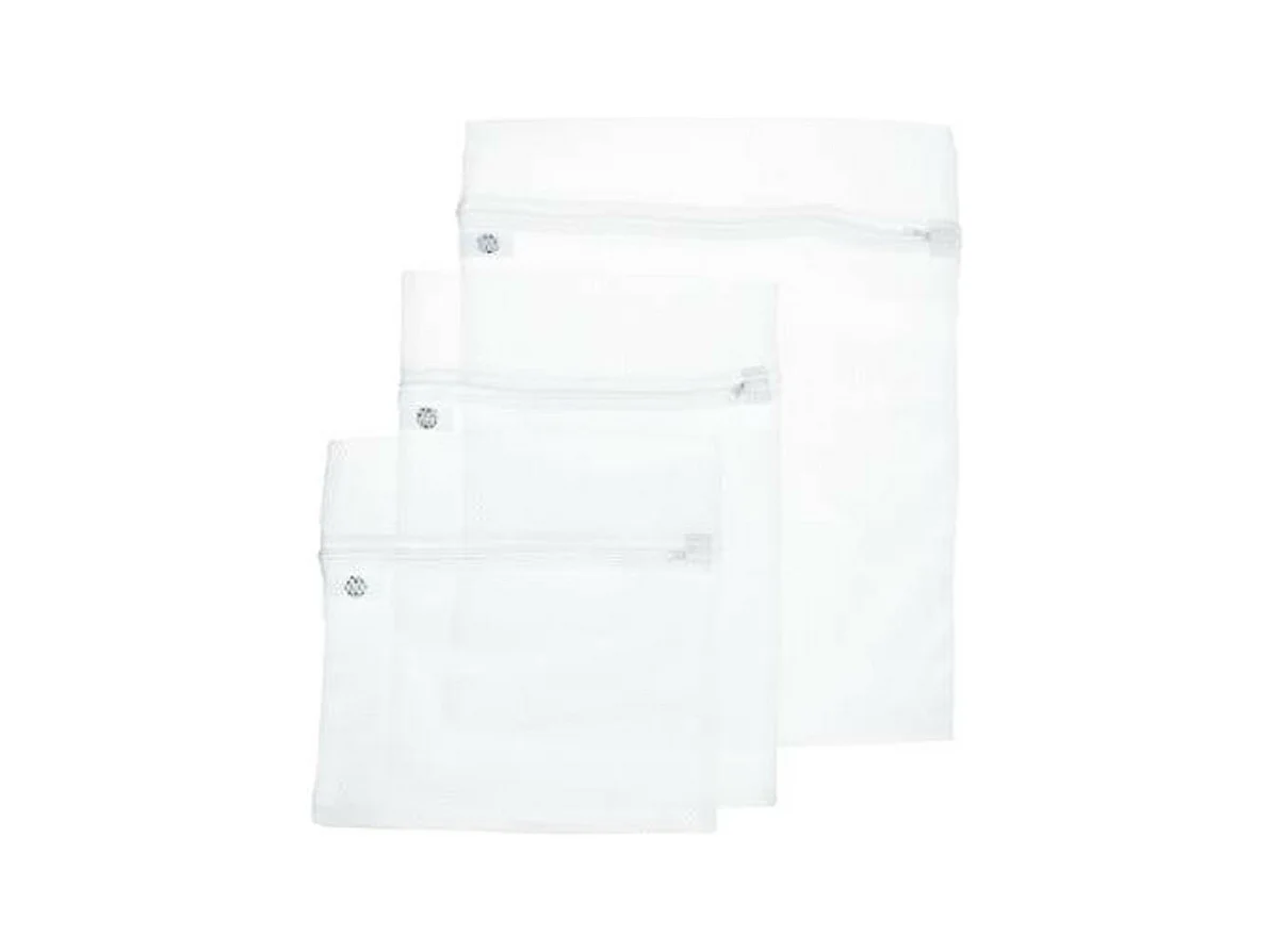 Lot de 3 Filets à Linge "Délicat" 50cm Blanc