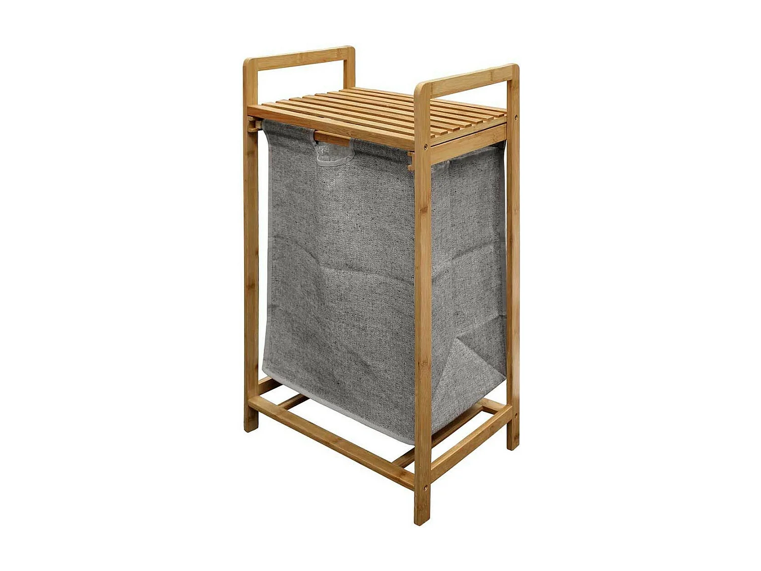 Meuble à Linge 1 Panier "Tao" 76cm Naturel