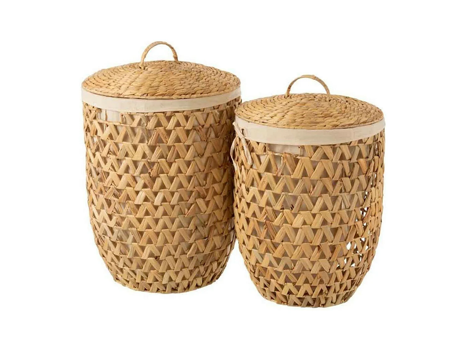 Lot de 2 Paniers à Linge "Vitoria" 60cm Naturel