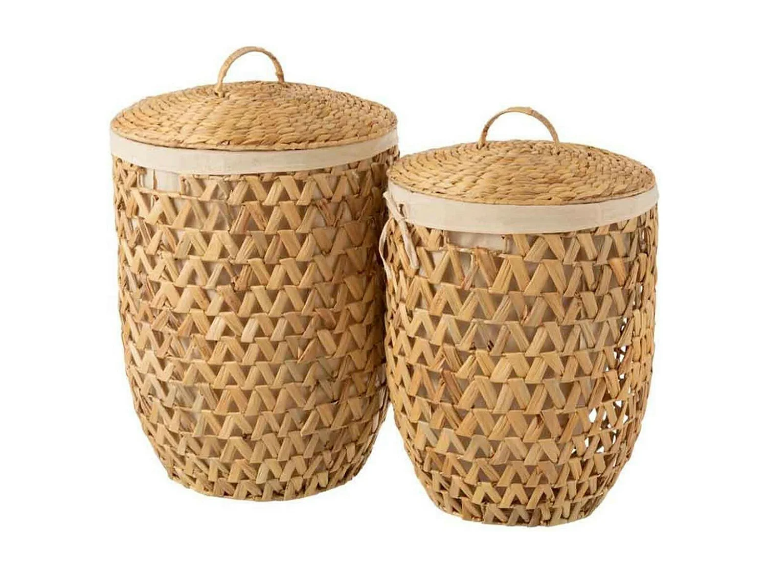 Lot de 2 Paniers à Linge "Vitoria" 60cm Naturel