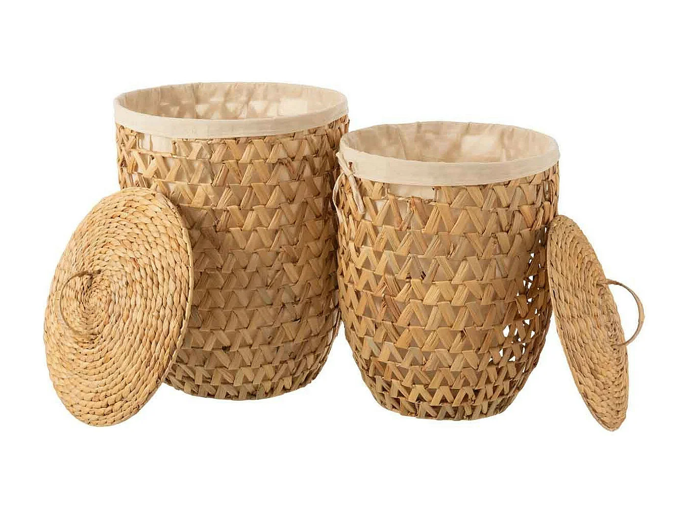 Lot de 2 Paniers à Linge "Vitoria" 60cm Naturel