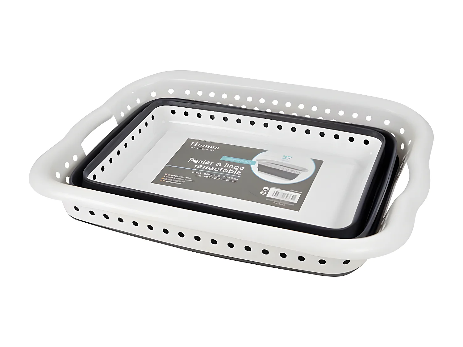 Panier à Linge "Rétractable" 37L Anthracite