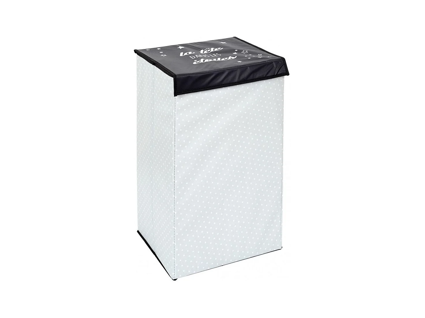 Panier à Linge Pliable "Garçon" 58cm Noir & Blanc
