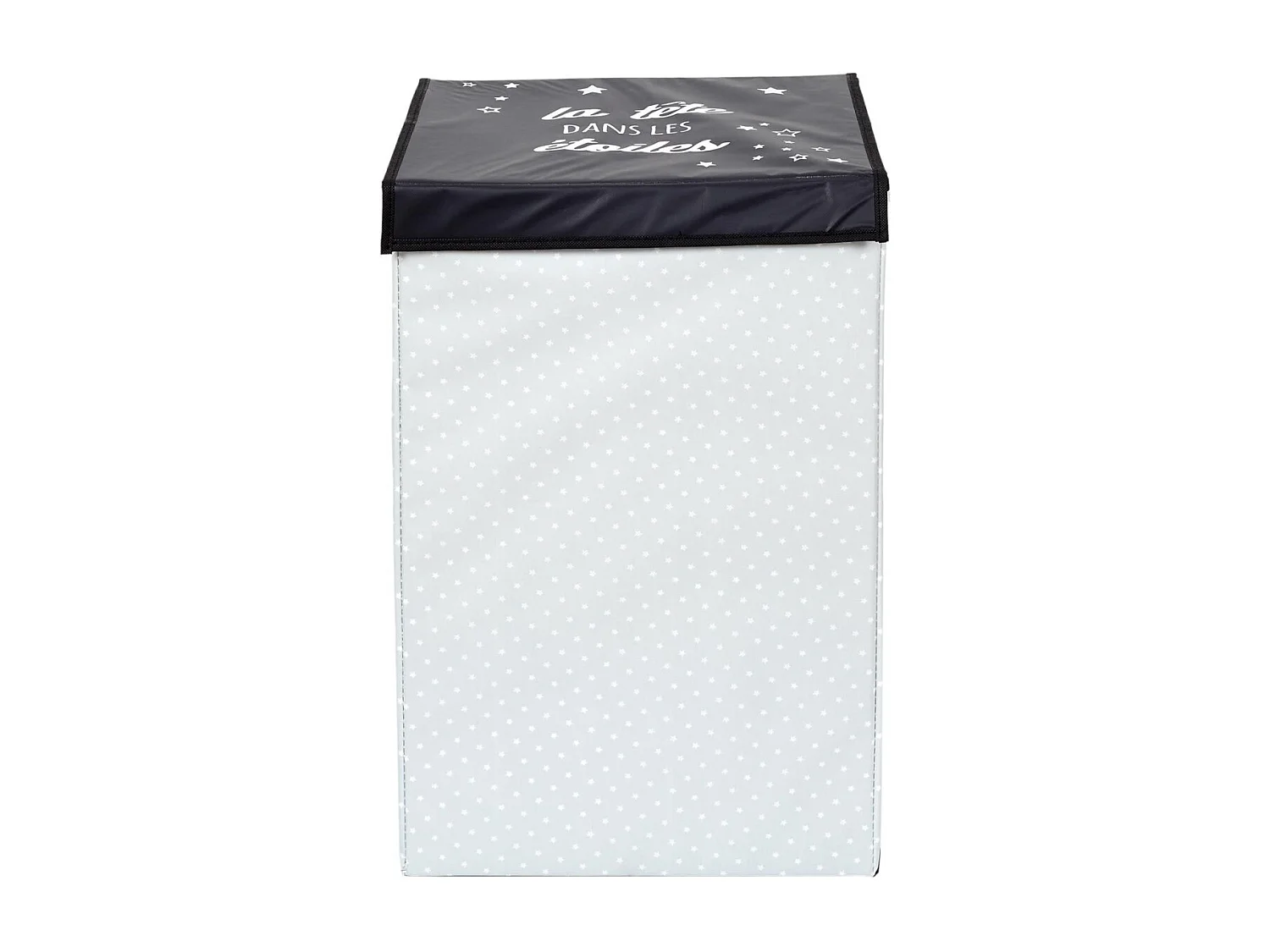 Panier à Linge Pliable "Garçon" 58cm Noir & Blanc