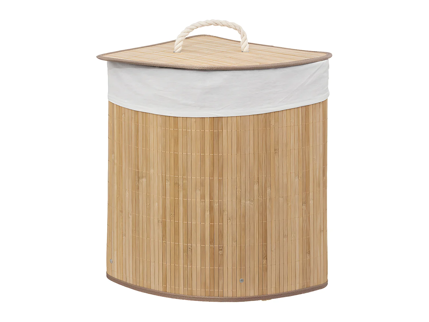 Panier à Linge d'Angle "Bambou" 48L Naturel