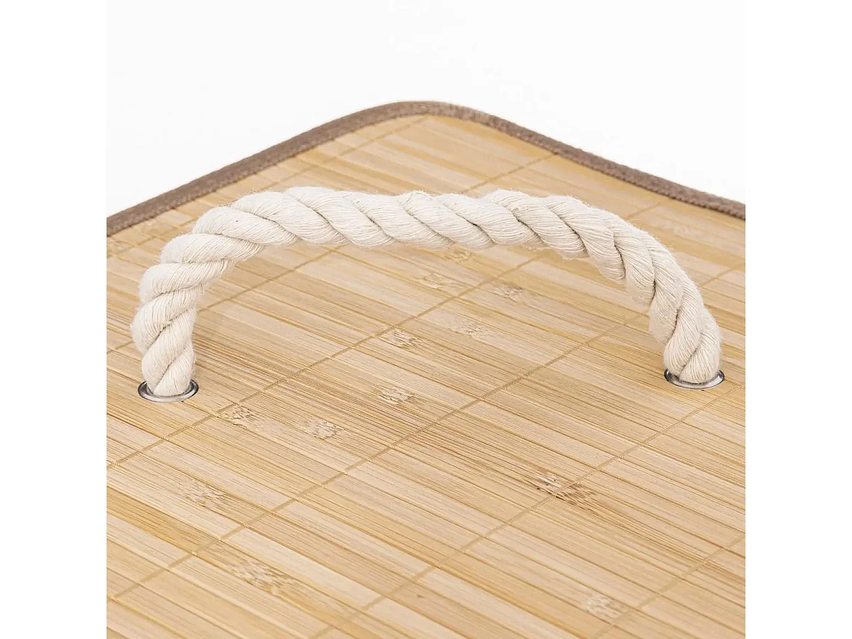 Panier à Linge d'Angle "Bambou" 48L Naturel