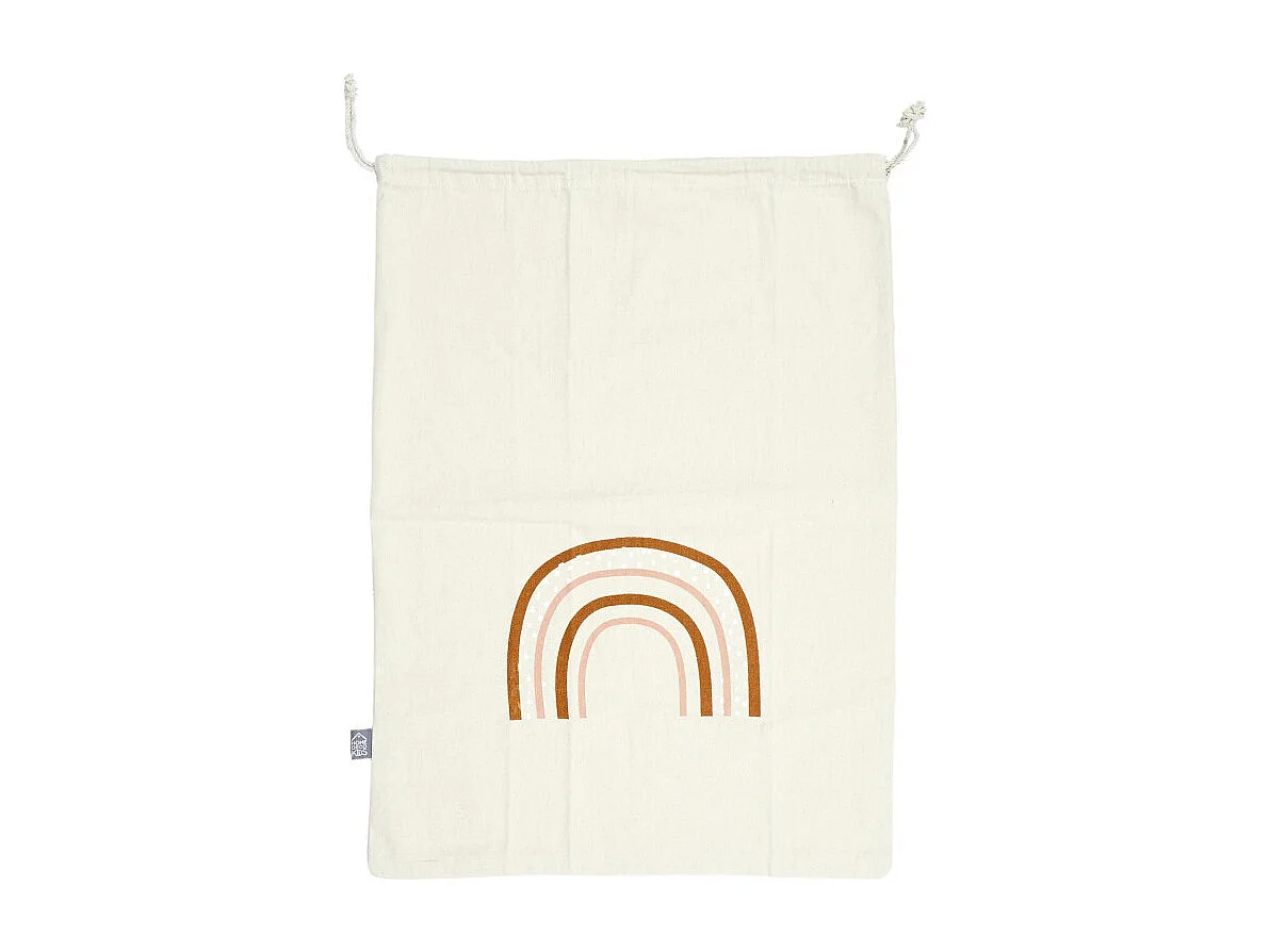 Sac à Linge en Tissu "Arc en Ciel" 50x70cm Beige