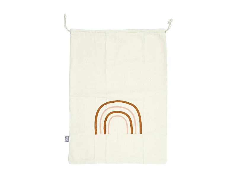 Sac à Linge en Tissu "Arc en Ciel" 50x70cm Beige
