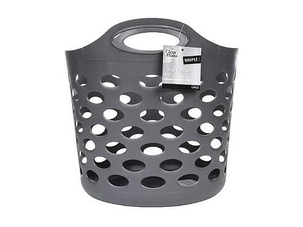 Panier à Linge "Flex" 28L Gris Béton