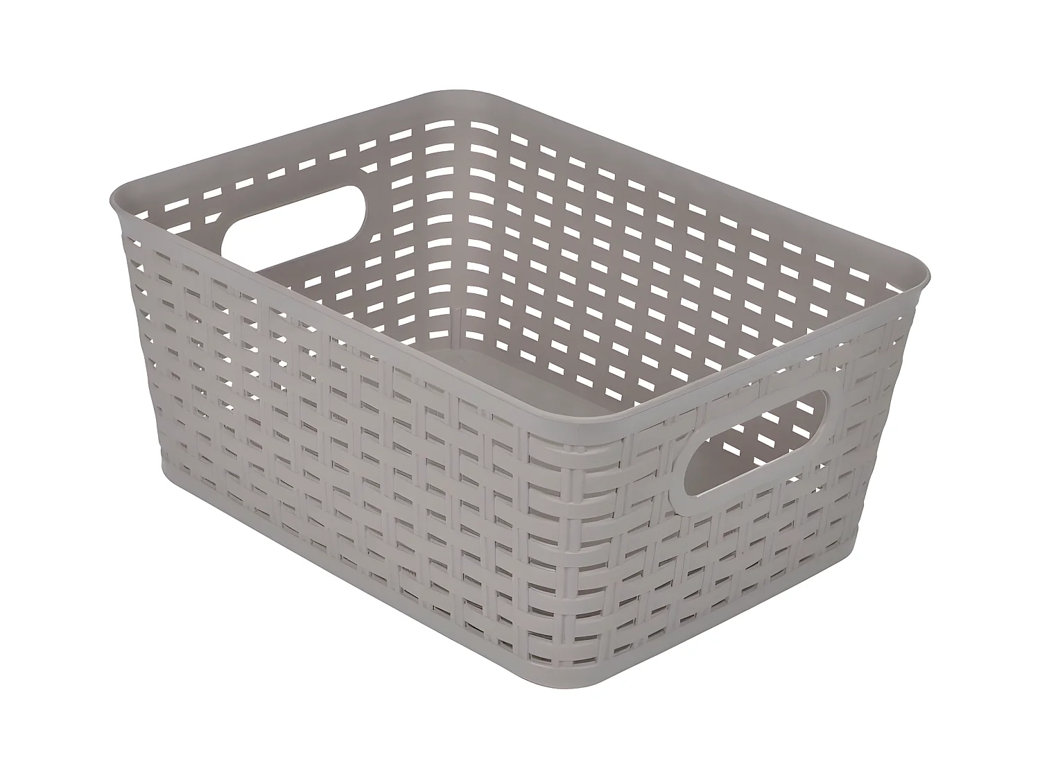 Panière à Linge "Effet Tressé" 9L Taupe