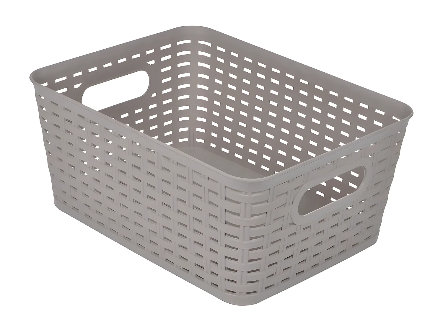 Panière à Linge "Effet Tressé" 9L Taupe