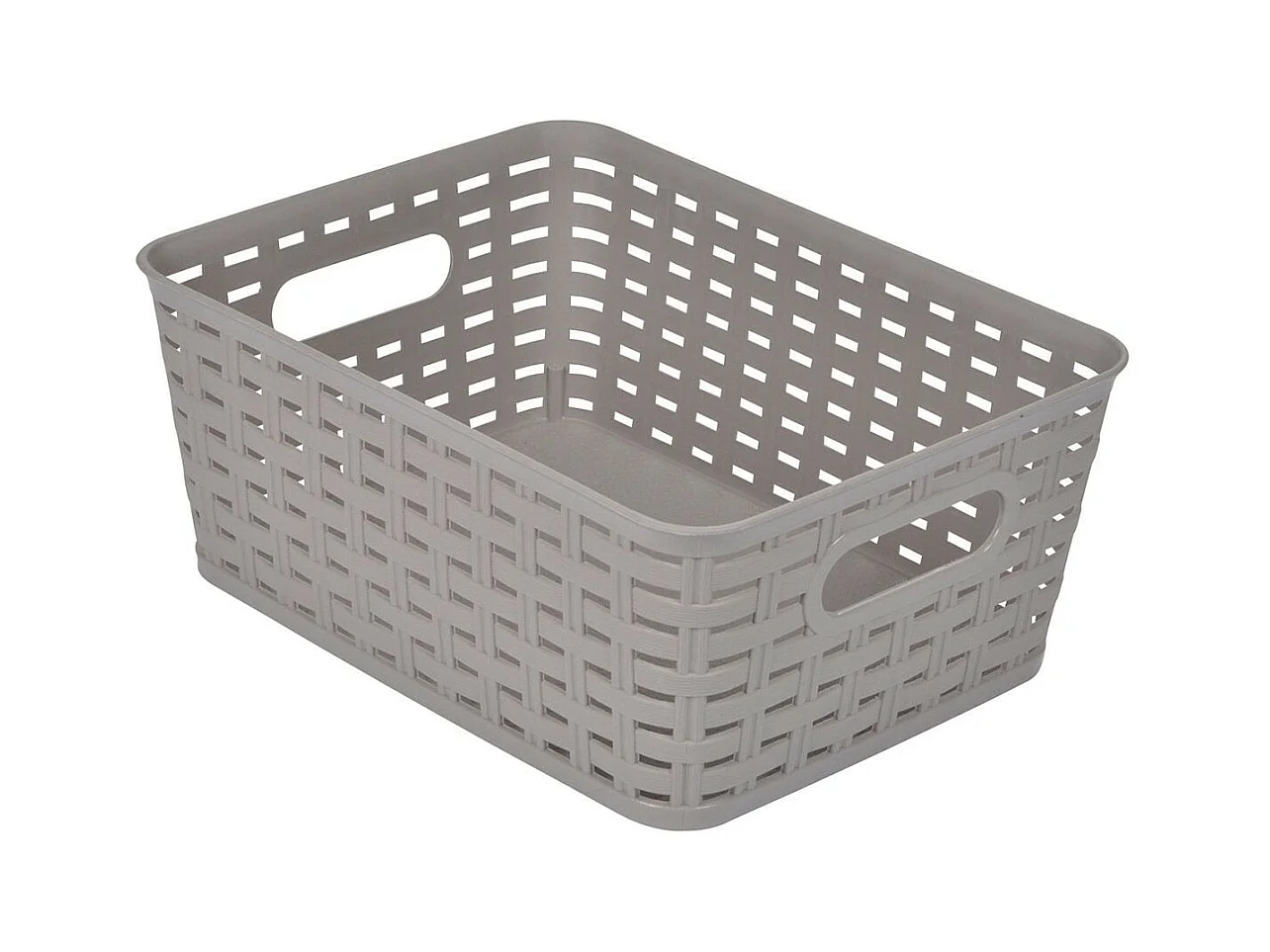 Panière à Linge "Effet Tressé" 5L Taupe