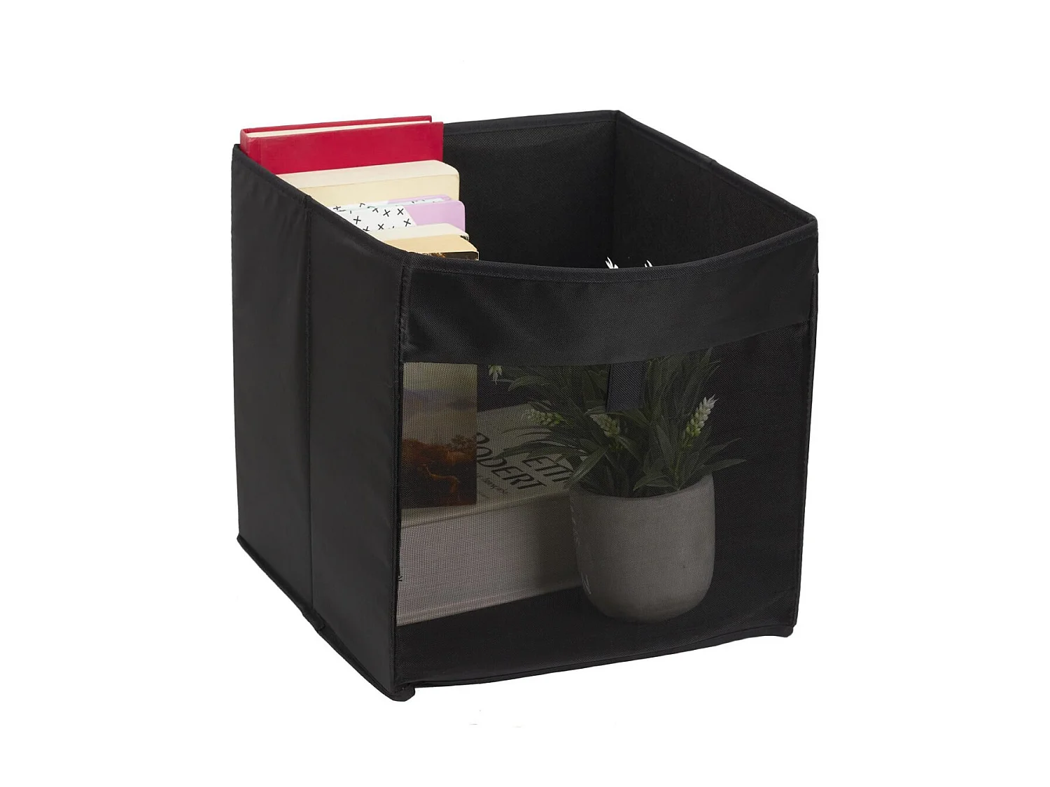 Panier à Linge Carré "Pop Up" 30cm Noir