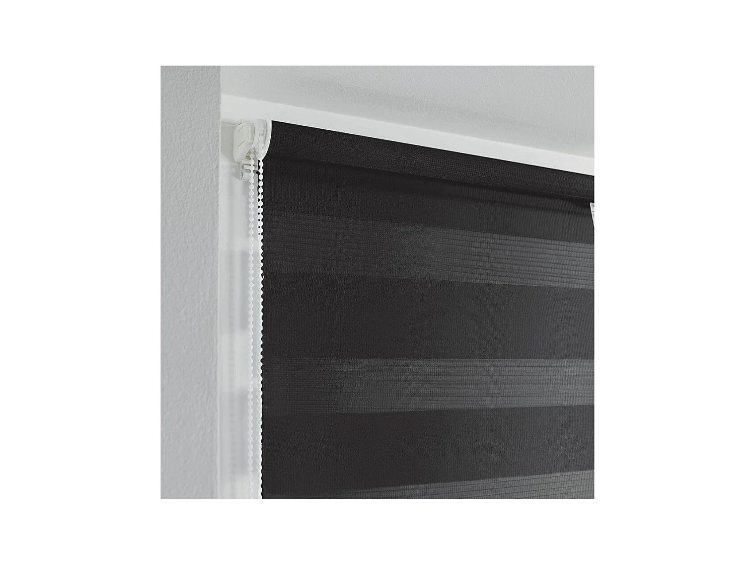 Store Enrouleur Jour Nuit "Daynight" 45x180cm Noir