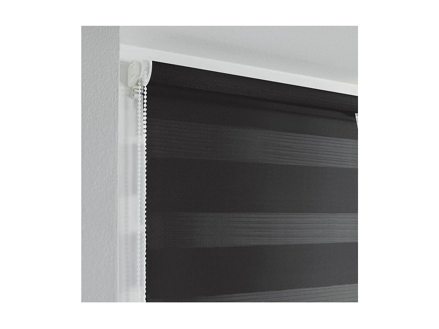 Store Enrouleur Jour Nuit "Daynight" 45x180cm Noir