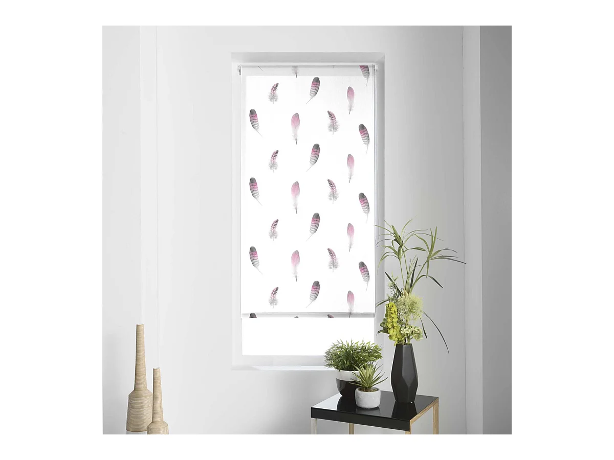 Store Enrouleur Tamisant "Plumala" 60x180cm Blanc