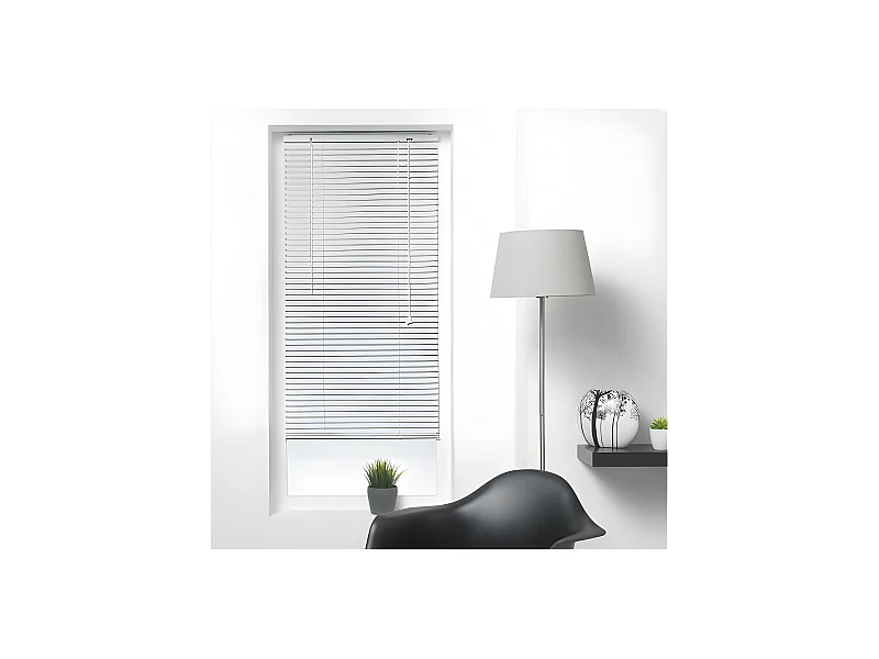 Store à Lamelles "Vénitien" 90x180cm Blanc