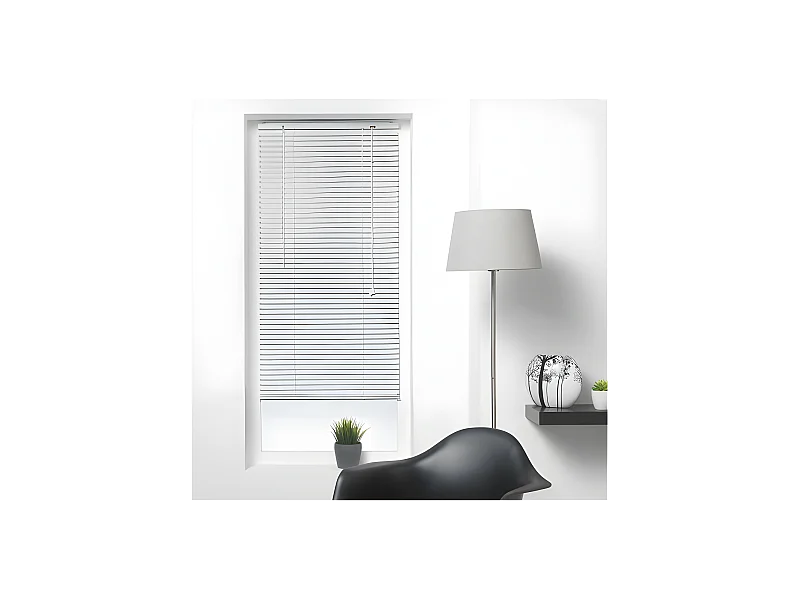 Store à Lamelles "Vénitien" 90x180cm Blanc