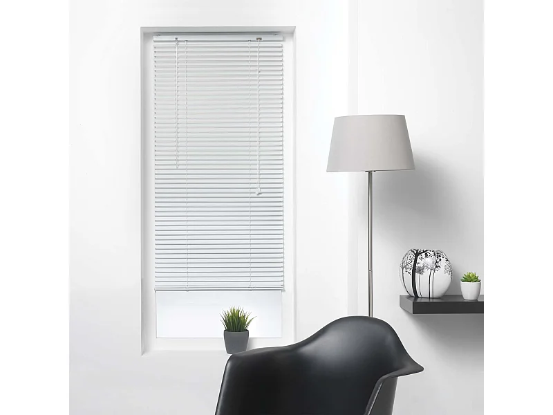 Store à Lamelles "Vénitien" 90x130cm Blanc