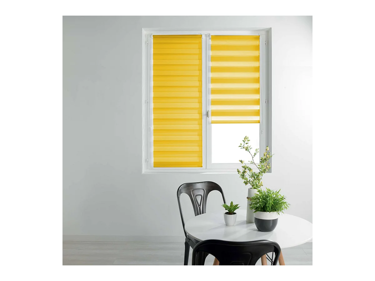 Store Enrouleur Jour Nuit "Daynight" 90x180cm Jaune