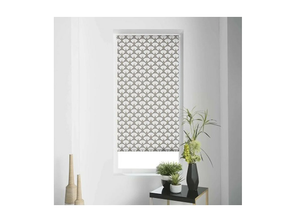Store Enrouleur Tamisant "Art Déco Chic" 45x180cm Gris