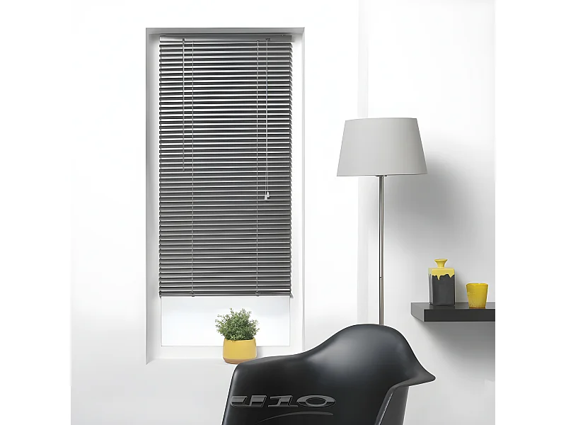 Store à Lamelles "Vénitien" 90x180cm Anthracite