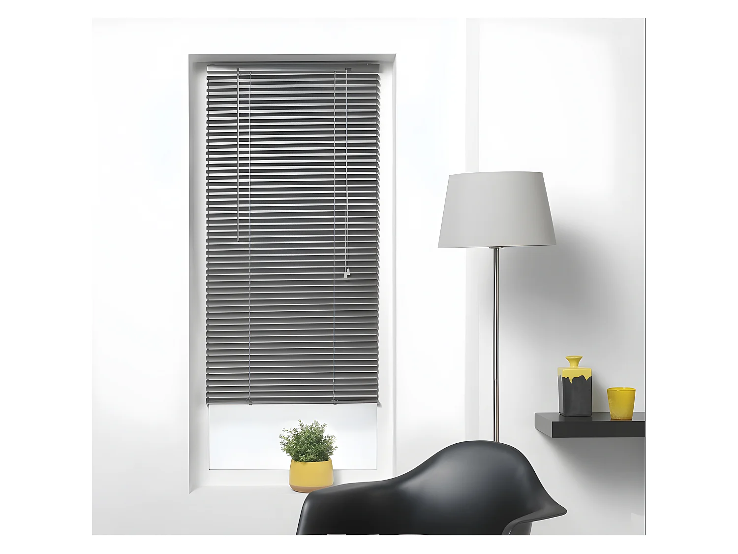 Store à Lamelles "Vénitien" 40x130cm Anthracite
