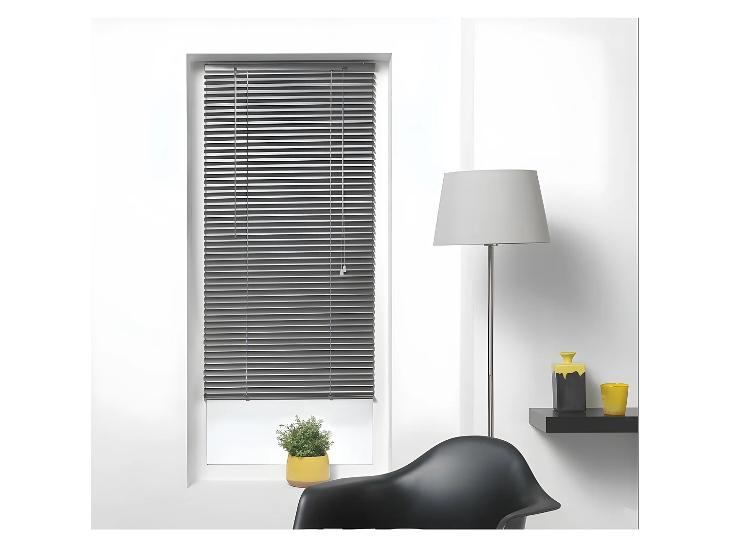 Store à Lamelles "Vénitien" 40x130cm Anthracite