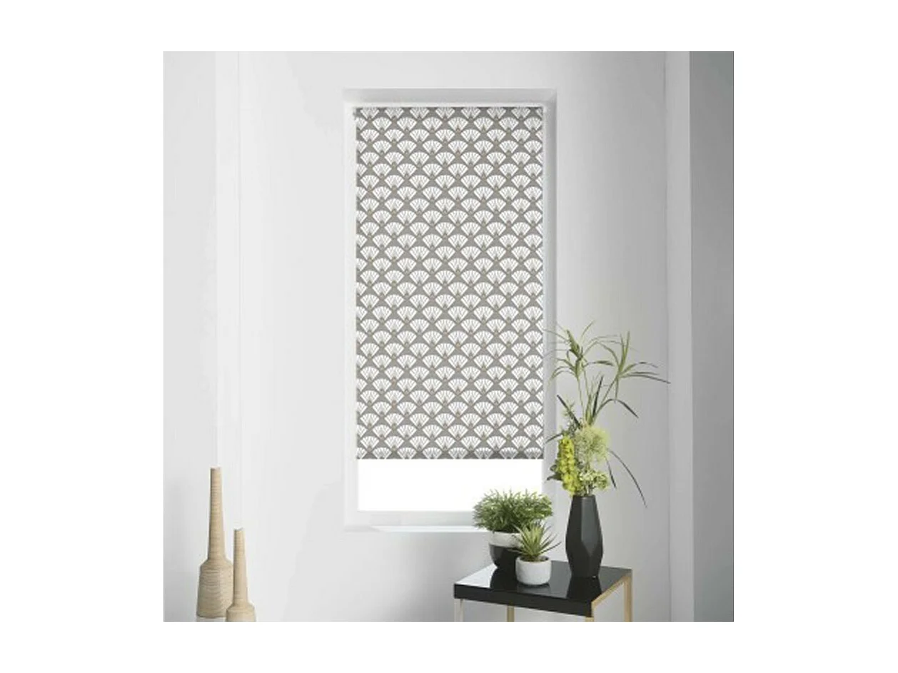 Store Enrouleur Tamisant "Art Déco Chic" 60x180cm Gris