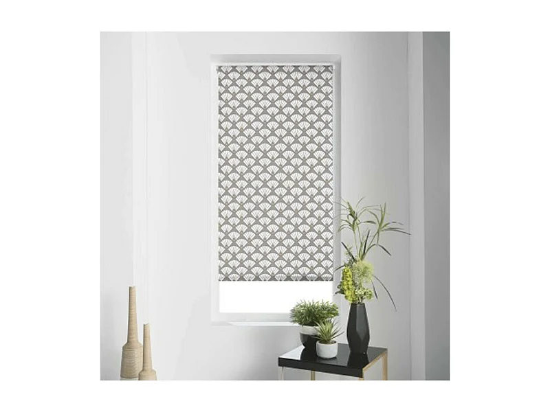 Store Enrouleur Tamisant "Art Déco Chic" 60x180cm Gris